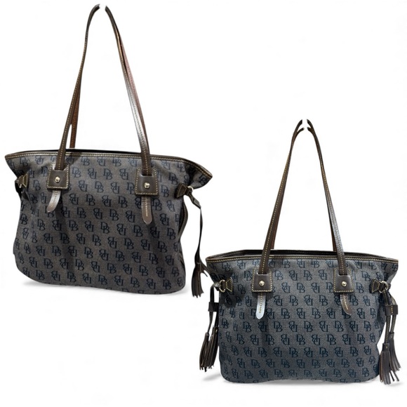 Dooney & Bourke Vintage Monogram Tassel Shoulder Bag with COA & dusty - EUC - Picture 3 of 11